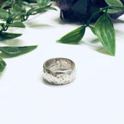 Thick Band Hammered Ring, Hammered Silver Ring, Vintage Silver Ring, Hammered Silver Jewelry, Statement Jewelry