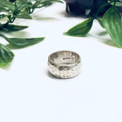 Thick Band Hammered Ring, Hammered Silver Ring, Vintage Silver Ring, Hammered Silver Jewelry, Statement Jewelry