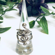 Vintage Silver Swirl Ring, Large Swirl Ring, Vintage Thumb Ring, Vintage Statement Jewelry, Unique Ring