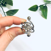 Vintage Silver Swirl Ring, Large Swirl Ring, Vintage Thumb Ring, Vintage Statement Jewelry, Unique Ring
