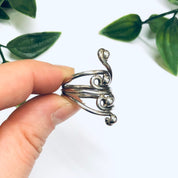 Vintage Silver Swirl Ring, Large Swirl Ring, Vintage Thumb Ring, Vintage Statement Jewelry, Unique Ring