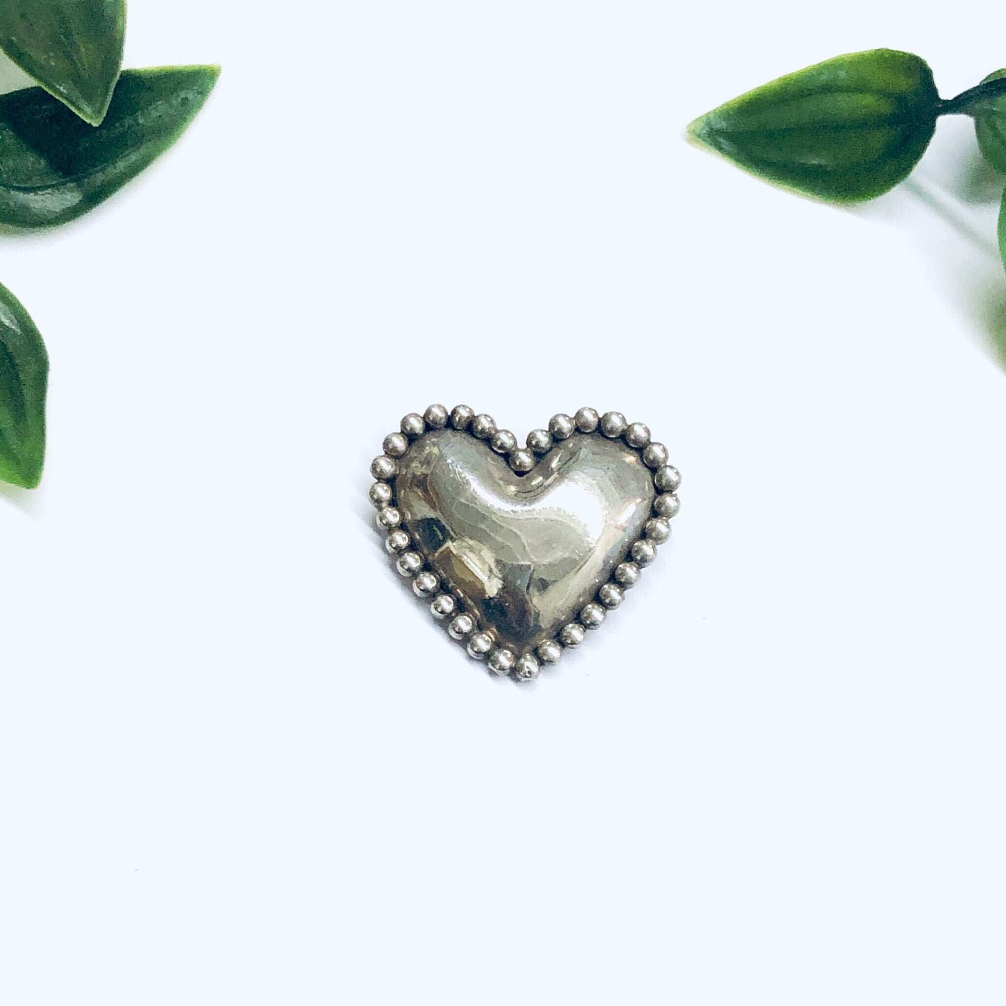 Signed Sue B Heart Pin, Silver Heart Brooch, Vintage Heart Pin, Heart Jewelry, Small Heart Brooch