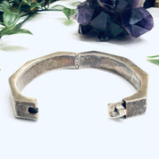 Chunky Vintage Bangle Bracelet, Unique Silver Bracelet, Silver Bangle Bracelet, Geometric Silver Jewlery