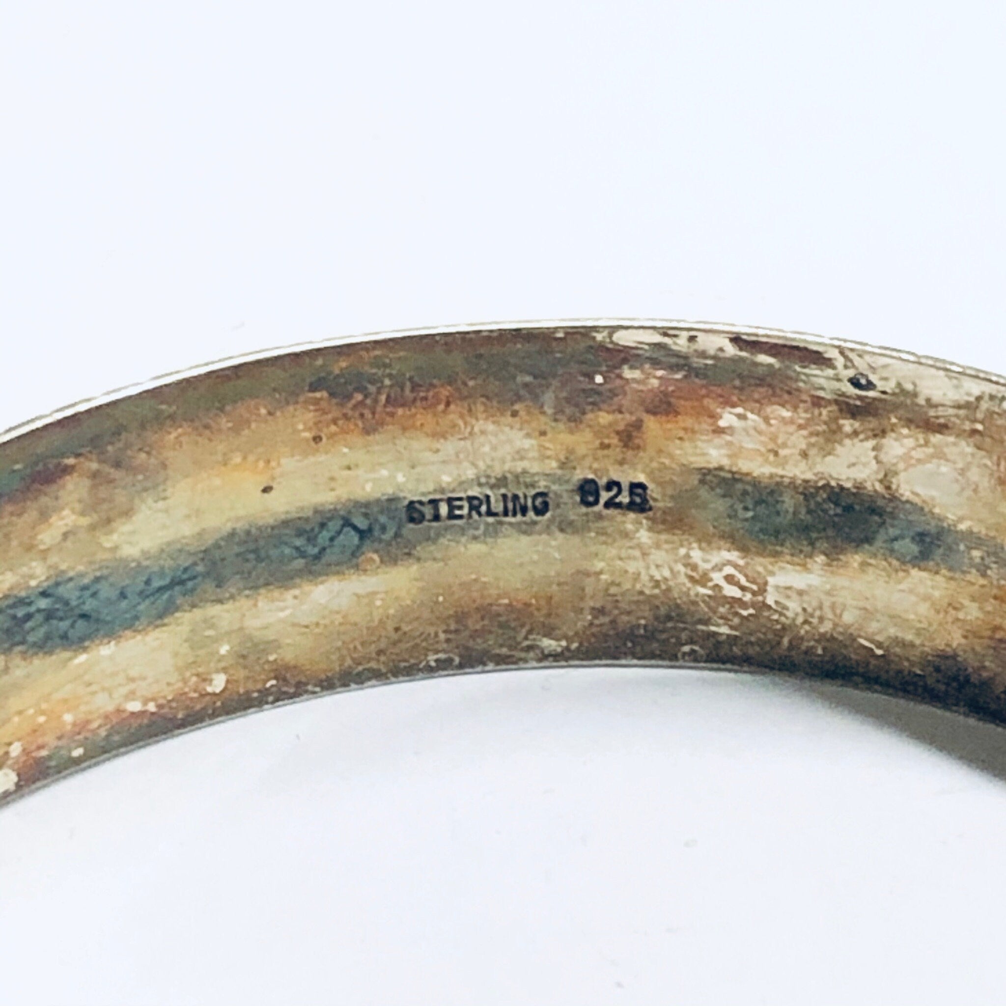 Vintage Etched Silver Bangle, Etched Bracelet, Vintage Bracelet, Vintage Bangle, Swirl Etching Bracelet