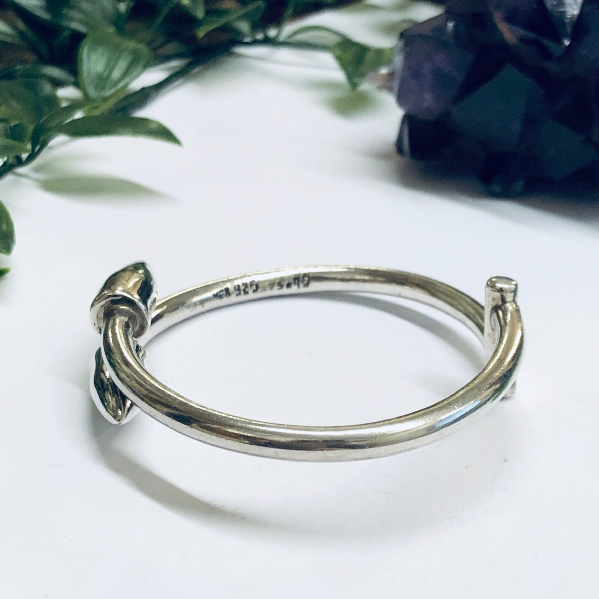 Vintage Silver Bangle Bracelet, Spike Bracelet, Bracelet with Spikes, Unique Jewelry, Wrap Bracelet