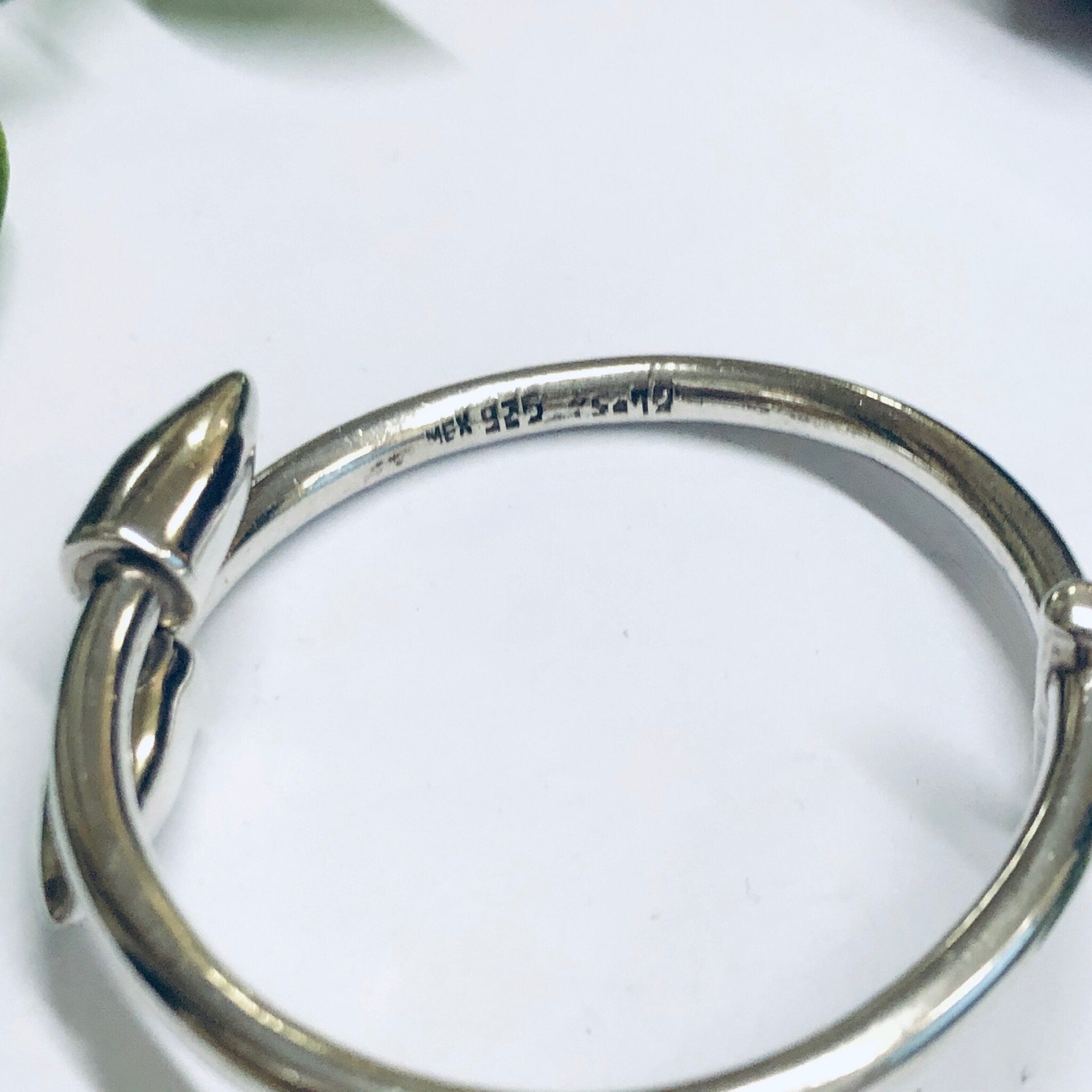 Vintage Silver Bangle Bracelet, Spike Bracelet, Bracelet with Spikes, Unique Jewelry, Wrap Bracelet