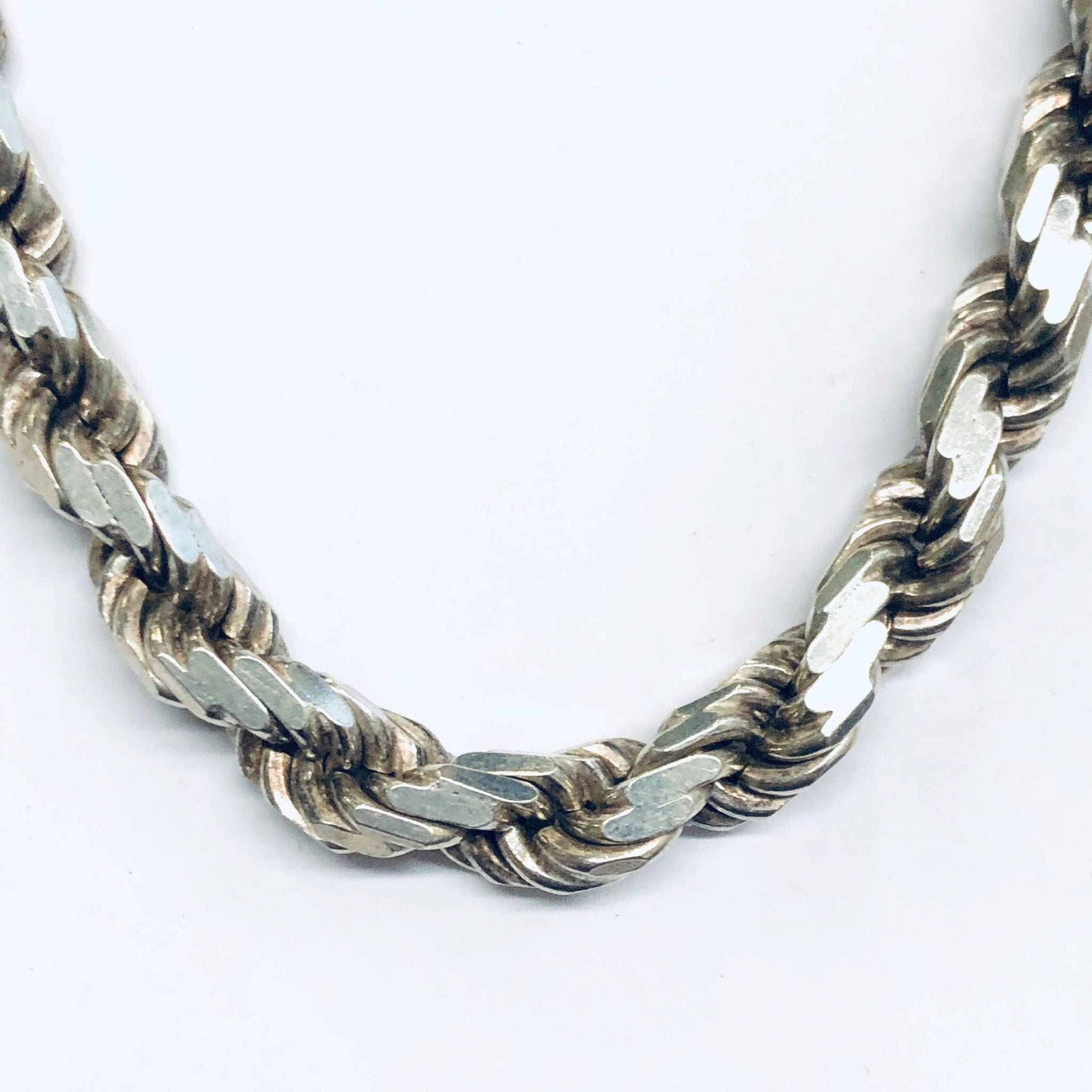 Thick Vintage Silver Chain, Heavy Silver Chain, Vintage Rope Chain, Thick Chain, Vintage Necklace, Statement Jewelry