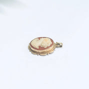 Vintage 14K Gold Cameo Pendant, Small Cameo Pendant, Gold Cameo Jewelry, 14K Yellow Gold Pendant, Victorian Jewelry