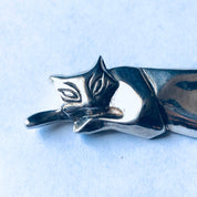 Vintage Silver Tiffany and Co Cat Brooch, Vintage Tiffanys Cat Pin, Tiffanys Cat Brooch, Silver Tiffany and Co Jewelry