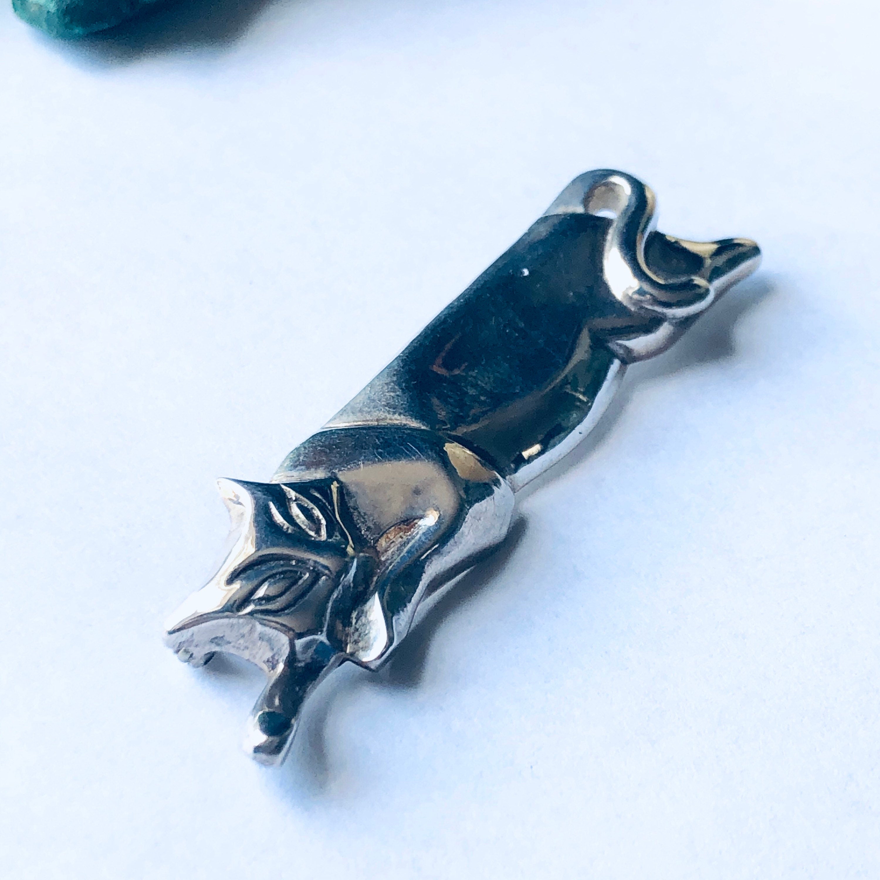 Vintage Silver Tiffany and Co Cat Brooch, Vintage Tiffanys Cat Pin, Tiffanys Cat Brooch, Silver Tiffany and Co Jewelry