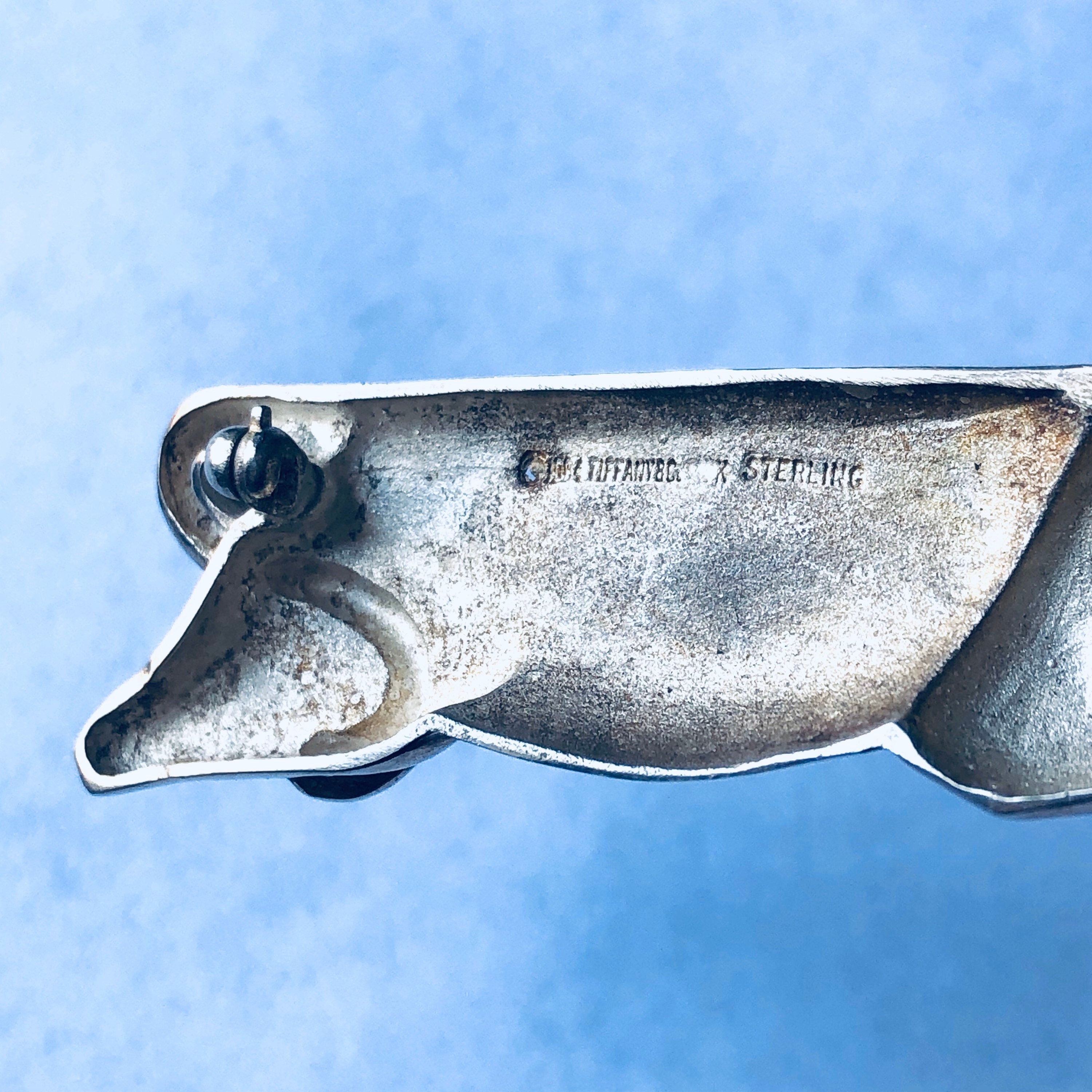 Vintage Silver Tiffany and Co Cat Brooch, Vintage Tiffanys Cat Pin, Tiffanys Cat Brooch, Silver Tiffany and Co Jewelry