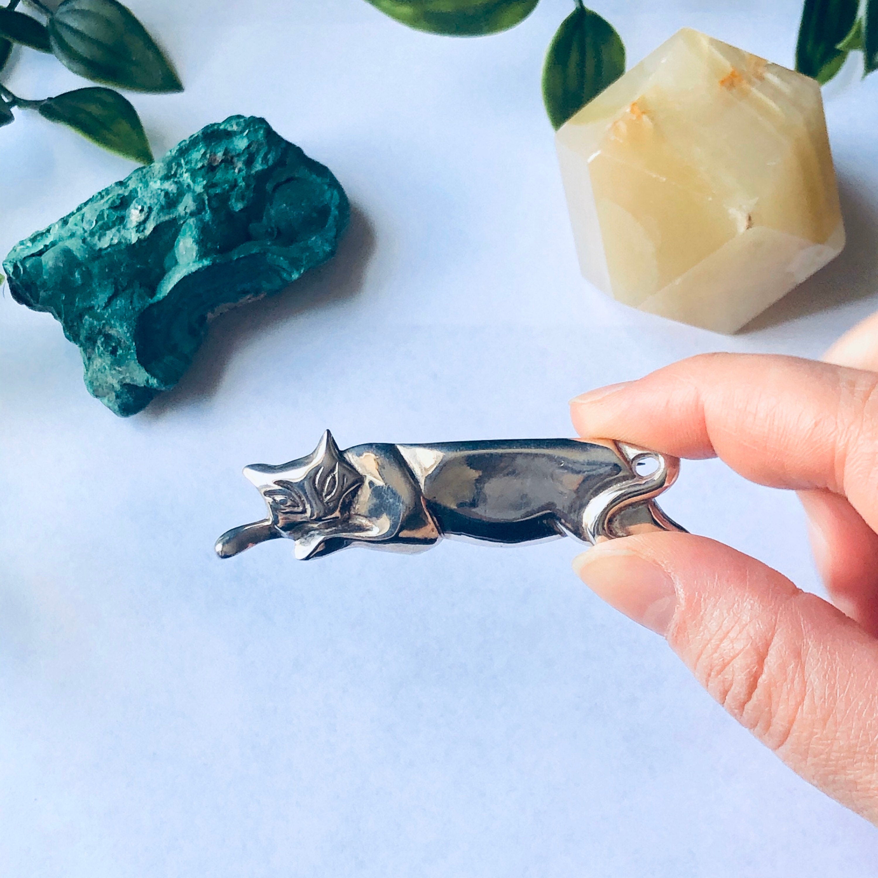 Vintage Silver Tiffany and Co Cat Brooch, Vintage Tiffanys Cat Pin, Tiffanys Cat Brooch, Silver Tiffany and Co Jewelry