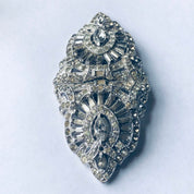 Vintage Rhinestone Brooch, Rhinestone Sweater Clips, Art Deco Jewelry, Brooch and Clip Combo, Mothers Day Gift, Unique Brooch,