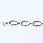 Vintage Gold Toned Link Bracelet, Vintage Cut Out Bracelet, Vintage Costume Jewelry, Mothers Day Gift, Unique Vintage Bracelet