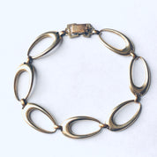 Vintage Gold Toned Link Bracelet, Vintage Cut Out Bracelet, Vintage Costume Jewelry, Mothers Day Gift, Unique Vintage Bracelet