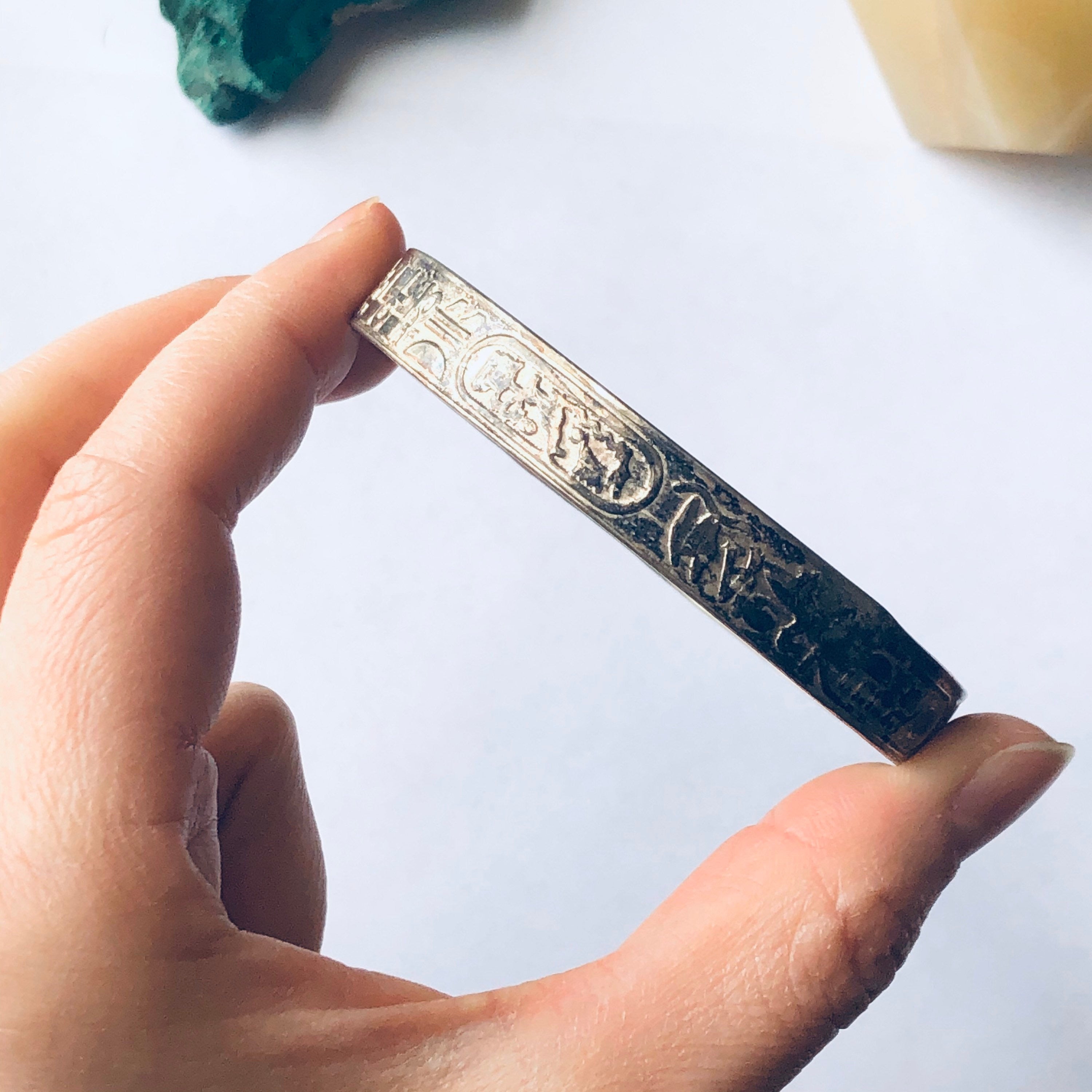Vintage Silver Bangle Bracelet, Vintage Stacking Bracelet, Stackable Bangle, Stamped Bangle, Vintage Taxco Bracelet, Taxco Jewelry