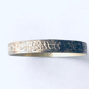 Vintage Silver Bangle Bracelet, Vintage Stacking Bracelet, Stackable Bangle, Stamped Bangle, Vintage Taxco Bracelet, Taxco Jewelry