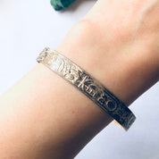 Vintage Silver Bangle Bracelet, Vintage Stacking Bracelet, Stackable Bangle, Stamped Bangle, Vintage Taxco Bracelet, Taxco Jewelry