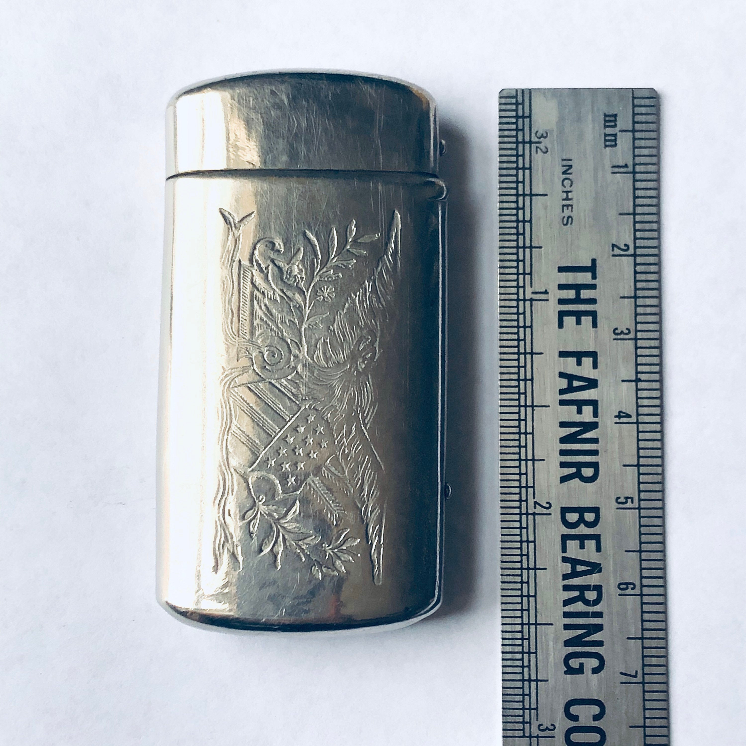 Vintage Strike Anywhere Match Holder, Vintage Match Holder, Eagle and Flag March Holder, Vintage Smoking Collectible