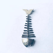 Vintage Antonio Pineda Fish Bone Design Brooch and Earrings, Taxco Modernist Designer Jewelry, Screw Back Fish Earrings, Fish Bone Brooch