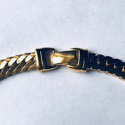 Vintage Gold Toned Napier Necklace, Vintage Costume Jewelry, Black and Gold Necklace, Statement Jewelry
