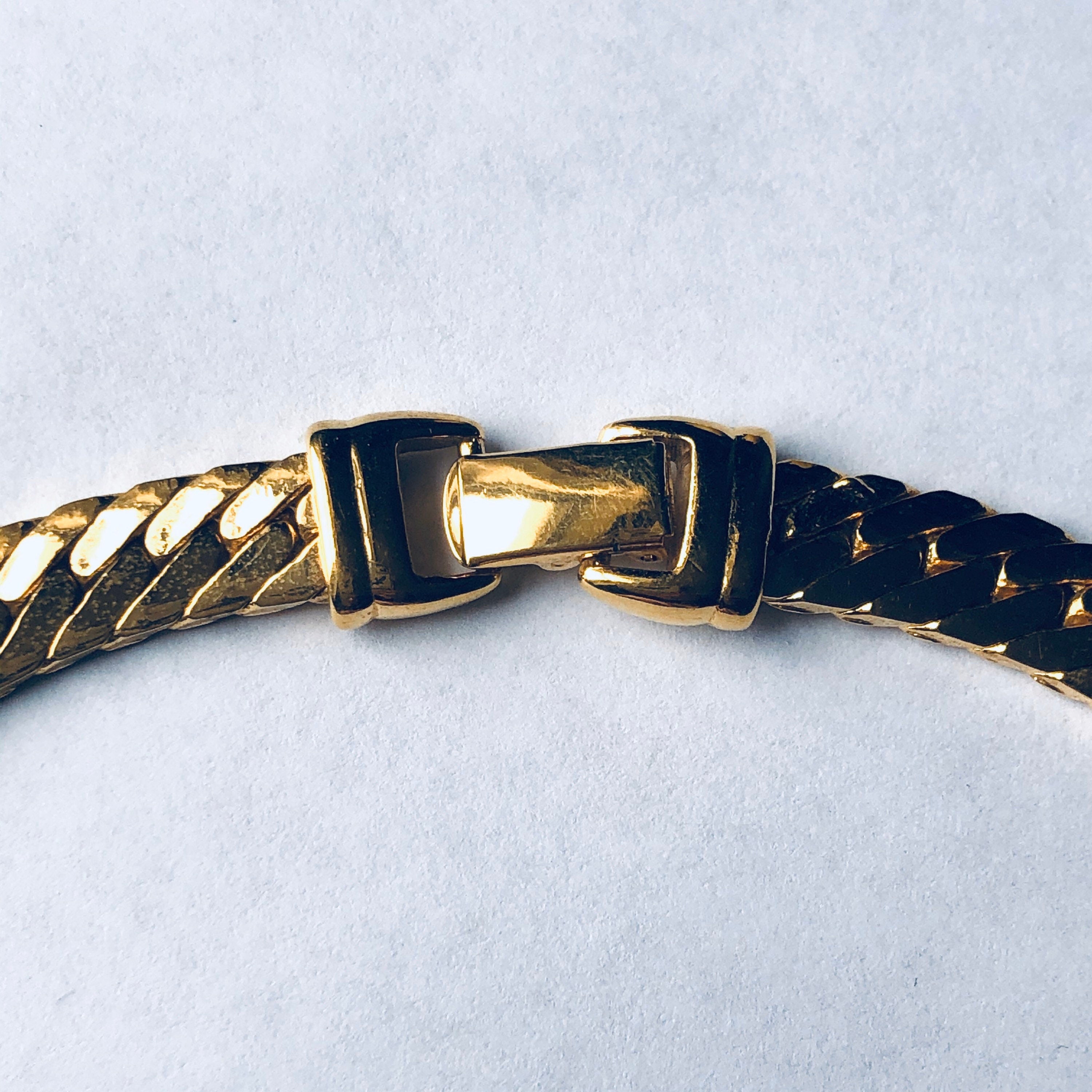 Vintage Gold Toned Napier Necklace, Vintage Costume Jewelry, Black and Gold Necklace, Statement Jewelry