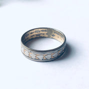 Vintage Heart Band Ring, Gold Filled Heart Ring, Stackable Ring, Stacking Ring, Vintage Jewelry, Thing Band Ring
