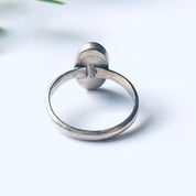 Simple Vintage Silver Ring with Black Onyx Stone, Silver and Onyx Ring, Oval Shaped Onyx Gemstone, Unique Vintage Ring
