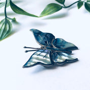 Vintage Silver Butterfly Brooch, Abalone Butterfly Brooch, Silver and Abalone Jewelry, Vintage Shell Brooch, Insect Jewelry, Vintage Pin
