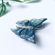 Vintage Silver Butterfly Brooch, Abalone Butterfly Brooch, Silver and Abalone Jewelry, Vintage Shell Brooch, Insect Jewelry, Vintage Pin