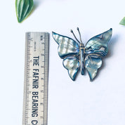 Vintage Silver Butterfly Brooch, Abalone Butterfly Brooch, Silver and Abalone Jewelry, Vintage Shell Brooch, Insect Jewelry, Vintage Pin