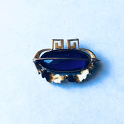 Vintage 10K Gold Brooch, Purple and Gold Pin, 10K Yellow Gold Brooch, Vintage Gold Pin, Purple Gemstone Brooch, Pearl Pin