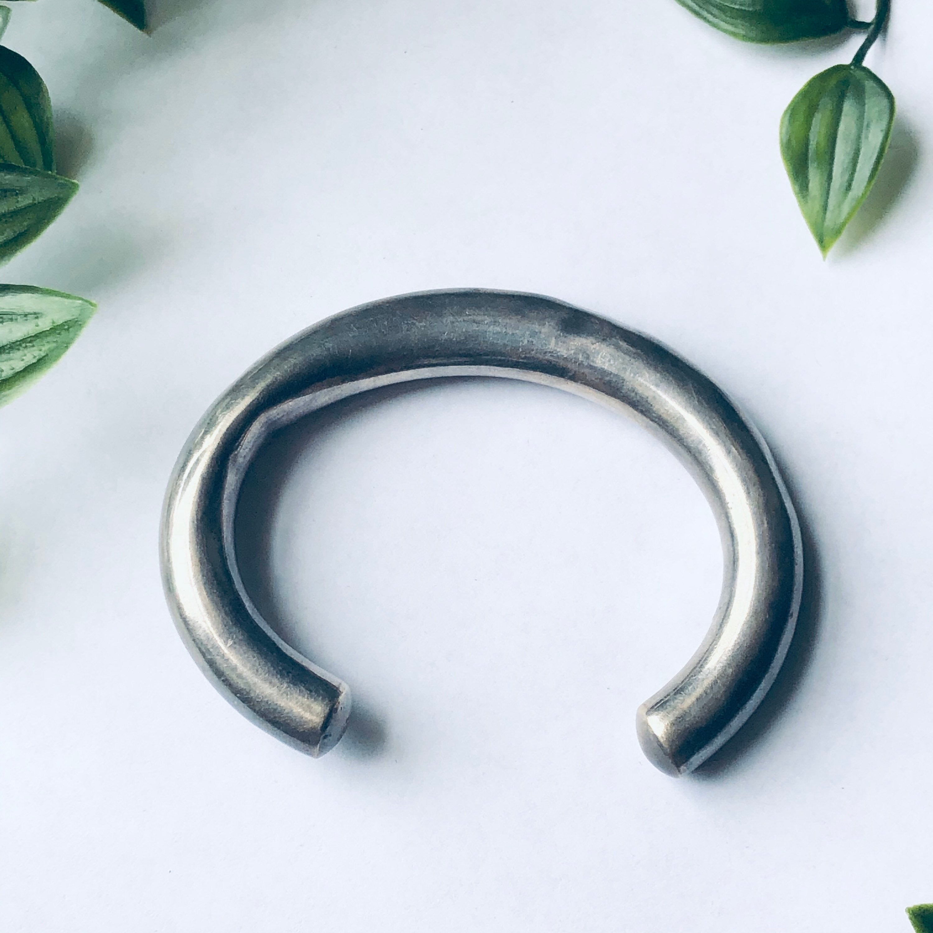 Vintage Silver Cuff Bracelet, Hollow Silver Bracelet, Hollow Cuff, Large Cuff Bracelet, Unique Silver Jewelry, 925 Cuff