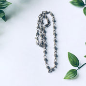 Vintage Silver Necklace, Large Silver Link Necklace, Unique Silver Jewelry, Thick Chain Neclace