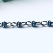 Vintage Silver Necklace, Large Silver Link Necklace, Unique Silver Jewelry, Thick Chain Neclace