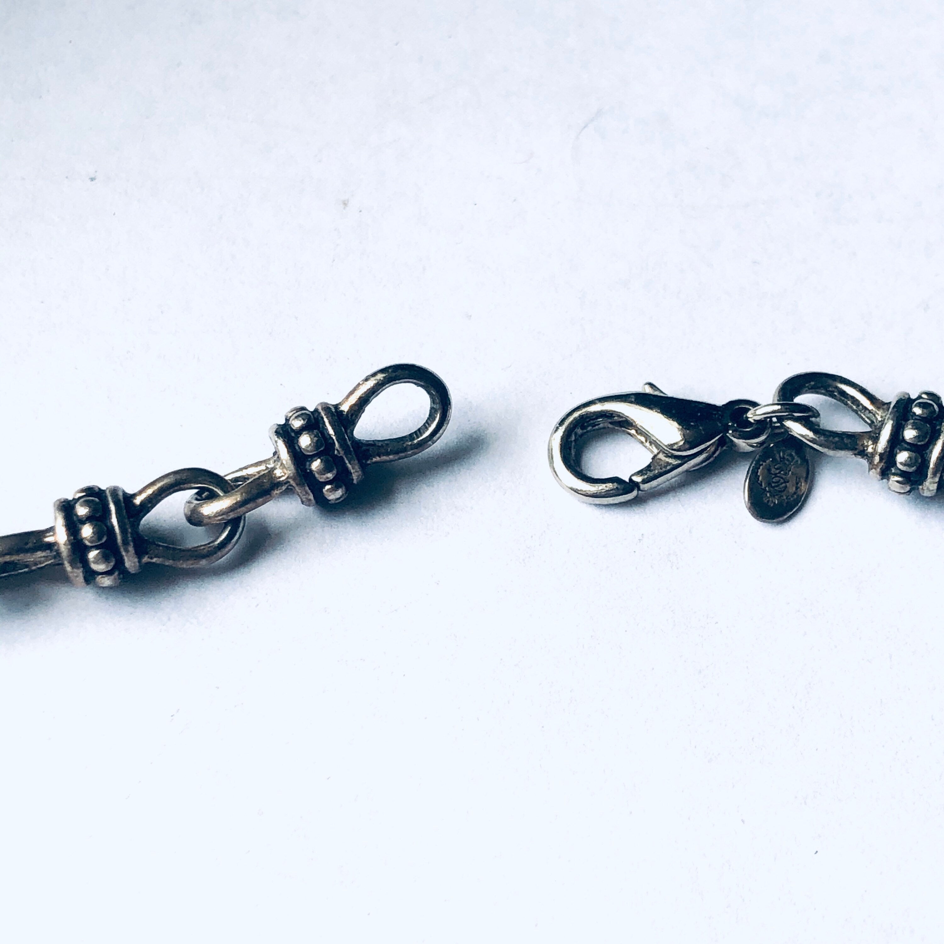 Vintage Silver Necklace, Large Silver Link Necklace, Unique Silver Jewelry, Thick Chain Neclace