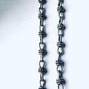 Vintage Silver Necklace, Large Silver Link Necklace, Unique Silver Jewelry, Thick Chain Neclace