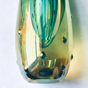 Vintage Glass Perfume Bottle, Unique Perfume Bottle, Vintage Glass Bottle, Vintage Perfume, Textured Glass, Green and Yellow Bottle