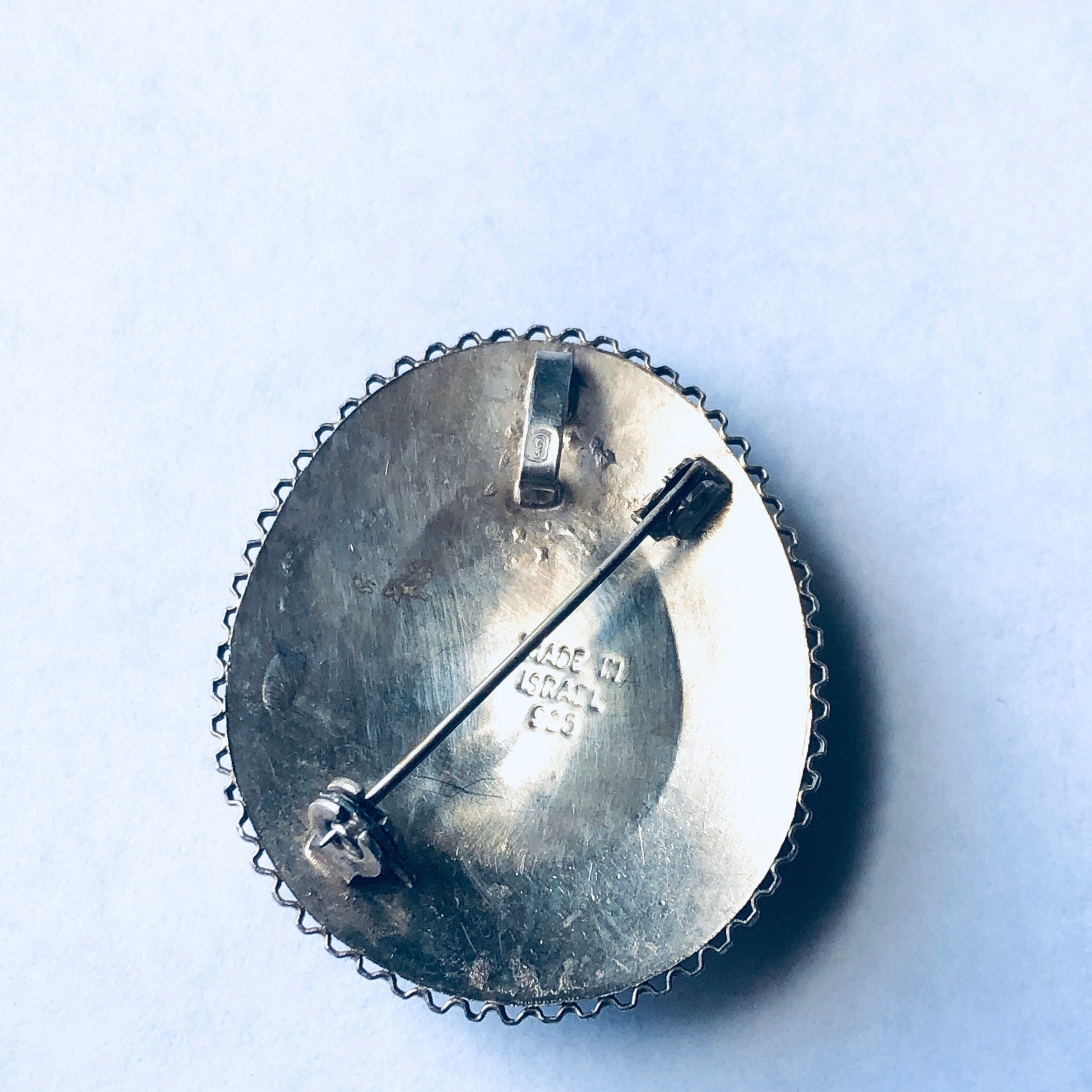 Vintage Silver Brooch and Pendant, Green Stone Pendant, flower Jewelry, Floral Design Pin, Mothers Day Gift