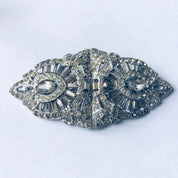 Vintage Rhinestone Brooch, Rhinestone Sweater Clips, Art Deco Jewelry, Brooch and Clip Combo, Mothers Day Gift, Unique Brooch,