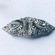 Vintage Rhinestone Brooch, Rhinestone Sweater Clips, Art Deco Jewelry, Brooch and Clip Combo, Mothers Day Gift, Unique Brooch,