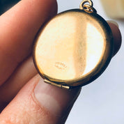 Vintage Gold Filled Flower Locket, Gold Locket Pendant, Floral Design Locket, Etched Gold Locket, Mothers Day Gift, Flower Locket