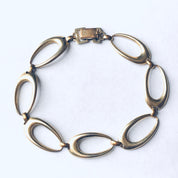Vintage Gold Toned Link Bracelet, Vintage Cut Out Bracelet, Vintage Costume Jewelry, Mothers Day Gift, Unique Vintage Bracelet
