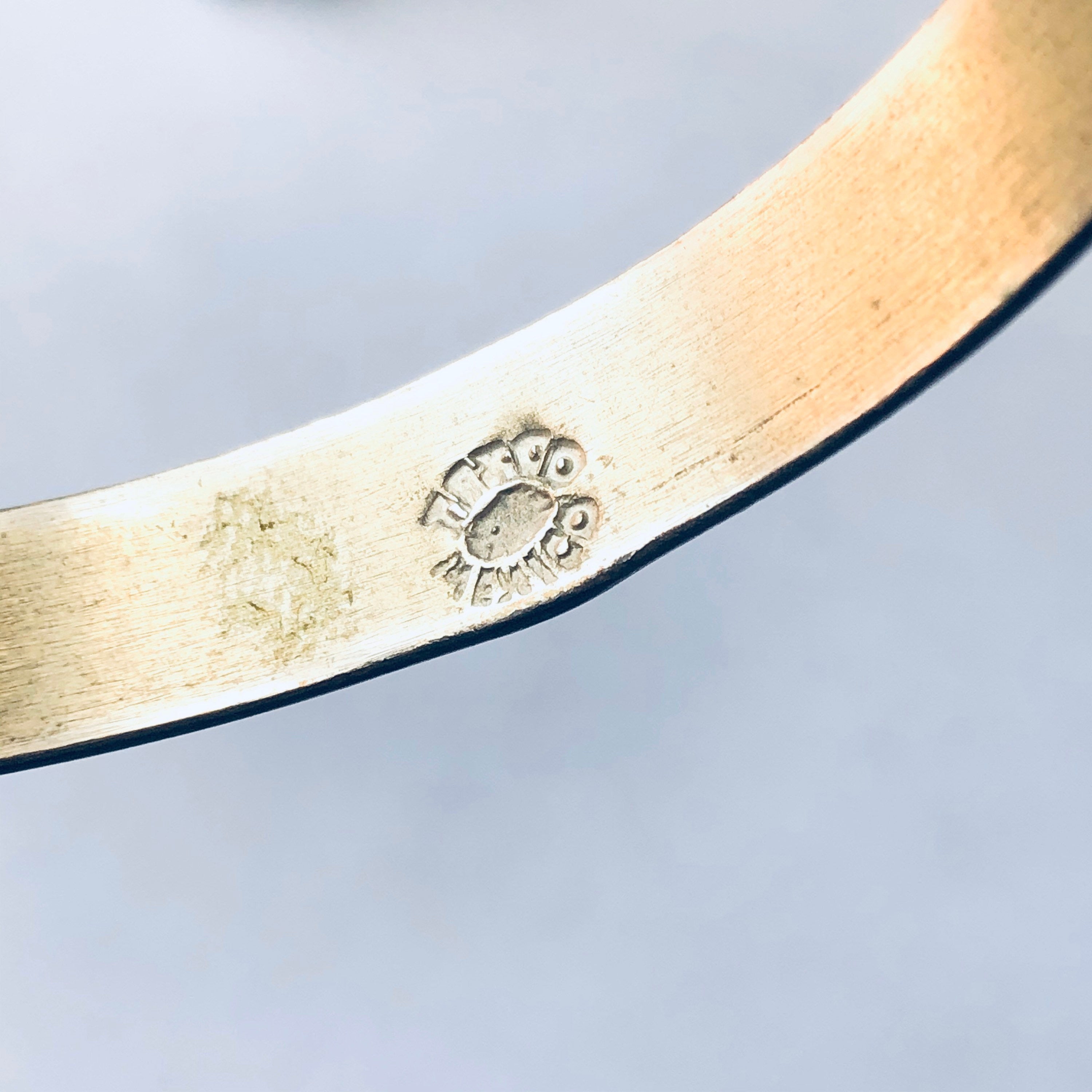 Vintage Silver Bangle Bracelet, Vintage Stacking Bracelet, Stackable Bangle, Stamped Bangle, Vintage Taxco Bracelet, Taxco Jewelry