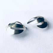 Vintage Silver Leaf Earrings, Monstera Leaf Earrings, Earrings for Pierced Ears, Vintage Statement Jewelry, Unique Earrings