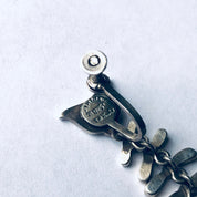 Vintage Antonio Pineda Fish Bone Design Brooch and Earrings, Taxco Modernist Designer Jewelry, Screw Back Fish Earrings, Fish Bone Brooch