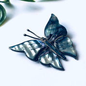 Vintage Silver Butterfly Brooch, Abalone Butterfly Brooch, Silver and Abalone Jewelry, Vintage Shell Brooch, Insect Jewelry, Vintage Pin