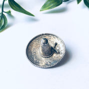 Vintage Hat Brooch, Sombrero Brooch, Vintage Silver Hat Brooch, Mexican Sombrero Brooch, Vintage Silver Pin