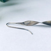 Vintage Silver Swirl Earrings, Silver Dangle Earrings, Minimalist Jewelry, Long Silver Earrings, Silver Spiral Earrings