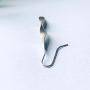 Vintage Silver Swirl Earrings, Silver Dangle Earrings, Minimalist Jewelry, Long Silver Earrings, Silver Spiral Earrings